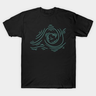 Wavy ocean fabric T-Shirt